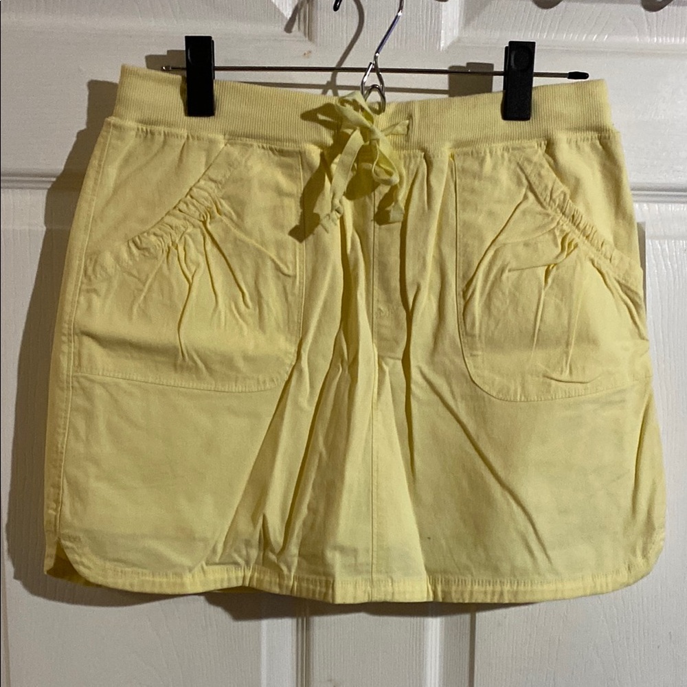 Yellow Casual Skort with Pockets